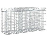 vidaXL Jardinière surélevée en gabions, 150 x 50 x 80 cm, acier galvanisé, argenté