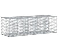 Jardinière surélevée en gabions vidaXL, couleur argent