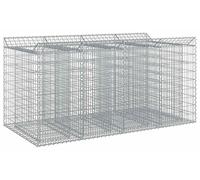 vidaXL Jardinière surélevée en gabions, 2 pièces, 200 x 100 x 100 cm, acier galvanisé