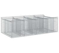 vidaXL Jardinière surélevée en gabions, 2 pièces, 200 x 100 x 60 cm, acier galvanisé