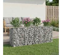 vidaXL Jardinière surélevée en gabions, 2 pièces, 200 x 50 x 80 cm, acier galvanisé
