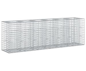 vidaXL Jardinière surélevée en gabions, 2 pièces, 250 x 50 x 80 cm, acier galvanisé
