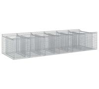 vidaXL Jardinière surélevée en gabions, 2 pièces, 300 x 100 x 60 cm, acier galvanisé
