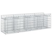 vidaXL, Jardinière surélevée en gabions, 200 x 50 x 60 cm, acier galvanisé, argenté