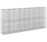 vidaXL Jardinière surélevée en gabions, 4 pièces, 330 x 50 x 150 cm, acier galvanisé