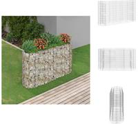 vidaXL Jardinière surélevée en gabions, en fer galvanisé, 190x50x100 cm - Pots de fleurs et jardinières
