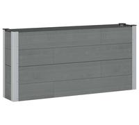 vidaXL Jardinière surélevée grise, 150 x 30 x 72 cm, en WPC et aluminium