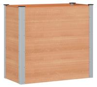 vidaXL, jardinière surélevée, marron, 100 x 50 x 91 cm, en bois composite (WPC) et aluminium