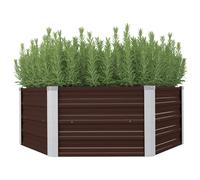vidaXL Jardinière surélevée Marron 129x129x46 cm Acier galvanisé