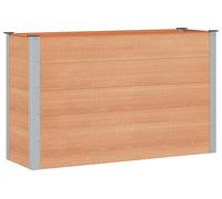 vidaXL Jardinière surélevée marron, 150 x 50 x 91 cm, en WPC et aluminium