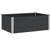 vidaXL Jardinière surélevée noire, 150 x 100 x 54 cm, en WPC et aluminium