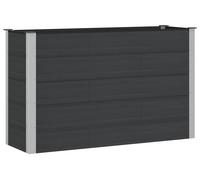 vidaXL, jardinière surélevée noire, 150 x 50 x 91 cm, en WPC et en aluminium