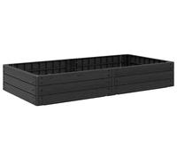 vidaXL Jardinière surélevée noire, 151 x 75,5 x 25 cm, en polypropylène