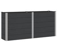 vidaXL, jardinière surélevée noire, 200 x 50 x 91 cm, en WPC et en aluminium