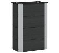 vidaXL Jardinière surélevée noire, 50 x 30 x 72 cm, en WPC et aluminium