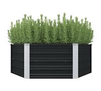 vidaXL Jardinière Surélevée Pot à Fleurs Cache-Pot Pot à Plante Bac à Plante Bac à Fleurs Véranda Jardin Cour Extérieur 129x129x45 cm