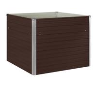 vidaXL Jardinière Surélevée Pot à Fleurs Cache-Pot Pot à Plante Bac à Plante Véranda Jardin Balcon Patio Terrasse Cour Extérieur 100x100x77 cm Acier