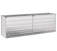 vidaXL, jardinière surélevée pour jardin, argentée, 160 x 40 x 55 cm, galvanisée