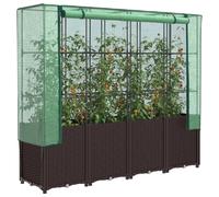 VIDAXL Jardinière surélevée rotin 160x40x153 cm