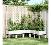 vidaXL – Jardinière à treillis en polypropylène blanc 160x120x142 cm