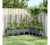 vidaXL Jardinière treillis bleu gris 200x160