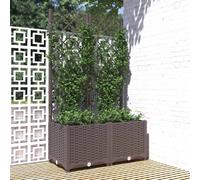 vidaXL Jardinière Treillis PP - Marron