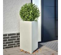 Jardinière blanc triangulaire 50x43x75 cm acier