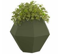 vidaXL Bac à plantes Olive Vert 100 x 100 x 80 cm Acier