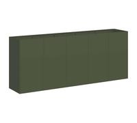 vidaXL Bac à plantes vert olive 200x40x80 cm Acier laminé à froid