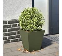 vidaXL Jardinière en acier - Vert olive