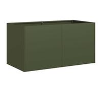 vidaXL Jardinière Vert Olive 80x40x40 cm Acier laminé à Froid, Pot de Fleurs, Support de Plantes, lit surélevé, Support de jardinière, bac à Plantes