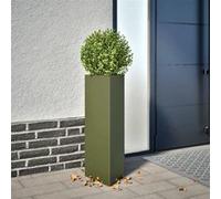 vidaXL Jardinière triangulaire 30x26x75 cm acier vert olive