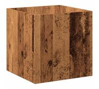 Jardinière vieux bois 40x40x40 cm bois d ingénierie