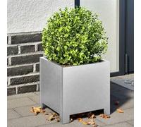 vidaXL Jardinières 2 pcs 30x30x30 cm acier galvanisé, planteur, jardinière de patio, bac à fleurs, jardinière d'extérieur, 851196