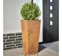 vidaXL Bac à plantes 2 pcs. 35x35x75 cm Acier résistant aux intempéries