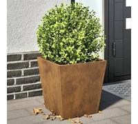 vidaXL Bac à plantes 2 pièces 40×40×40 cm Acier résistant aux intempéries