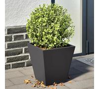 vidaXL Jardinières 2 pcs Acier Noir
