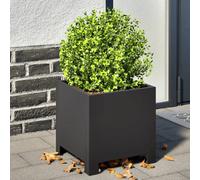 vidaXL Jardinières 2 pcs Acier Noir 30 cm