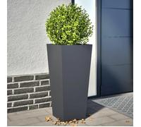 vidaXL Bac à plantes Lot de 2 Anthracite 35x35x75 cm Acier
