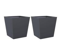 vidaXL Bac à plantes 2 pcs. Anthracite 40x40x40 cm Acier