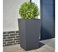 vidaXL Jardinières 2 pcs anthracite 45x45x75 cm acier, jardinière d'extérieur, boîte à fleurs, boîte de jardin, jardinière 851099 Gris G