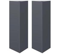 vidaXL Bac à plantes triangulaire Anthracite Acier 30x26x75 cm 2 pcs.