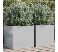 vidaXL Jardinières 2 pcs Argenté 49 cm