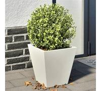 VidaXL Jardinières acier 30x30x30 cm - Blanc (2 pcs)