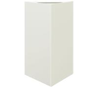 vidaXL Bac à plantes 2 pcs. Blanc Triangulaire 50x43x75 cm Acier