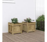 vidaXL Jardinières 2 pcs bois de pin imprégné