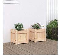 vidaXL Jardinières 2 pcs en bois de pin massif