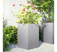 vidaXL Bacs à plantes de jardin 2pcs hexagonaux 46x40x45cm Acier galvanisé