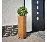 vidaXL Bac à plantes 2 pcs Triangulaire 30x26x75 cm Acier corten résistant aux intempéries