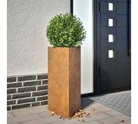 vidaXL - Lot de 2 jardinières triangulaires 40 x 34,5 x 75 cm en acier résistant aux intempéries